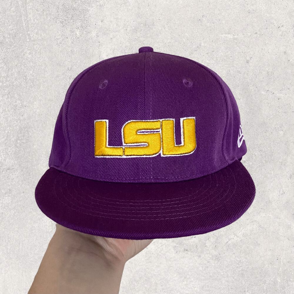 Vintage Y2K New Era LSU Snapback Hat OSFA Purple Yellow with Rare NFL